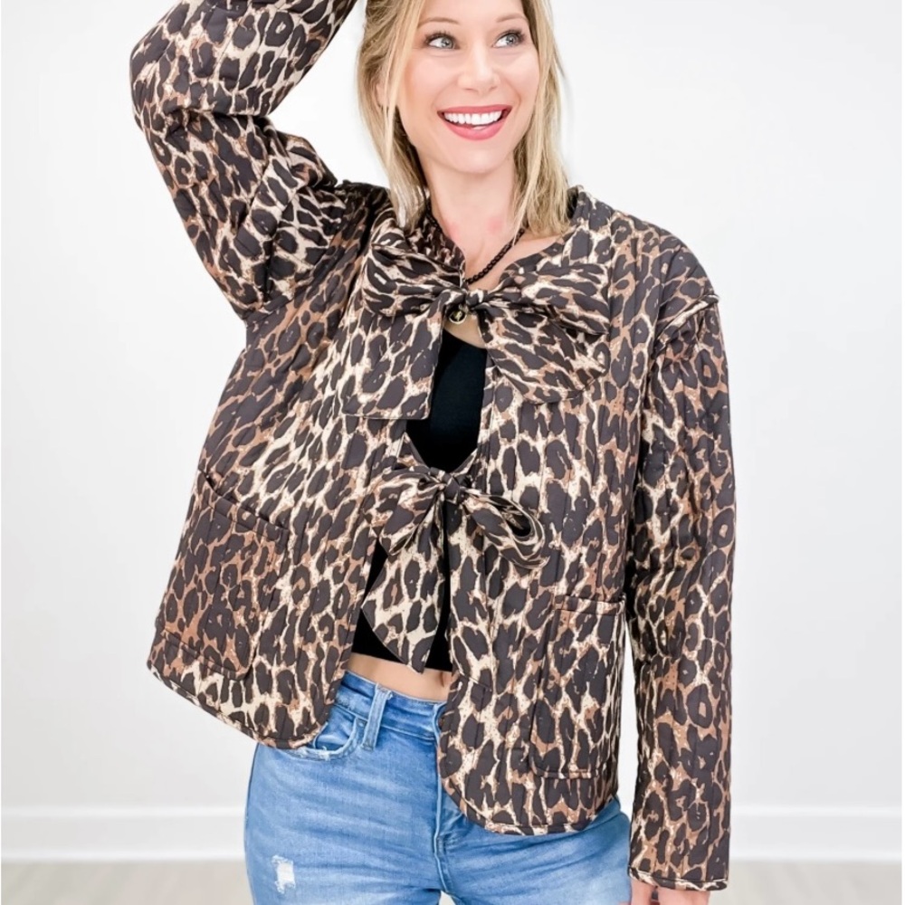 Leopard Print Women's Jacket - Picture 2 of 11